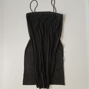 Zara Pleated Spahgetti Strap Slit Dress